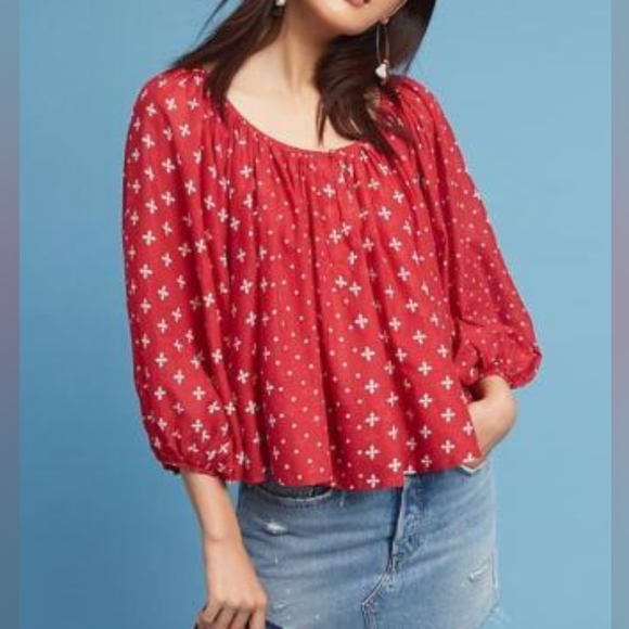 Anthropologie Kopal red top - Picture 2 of 4